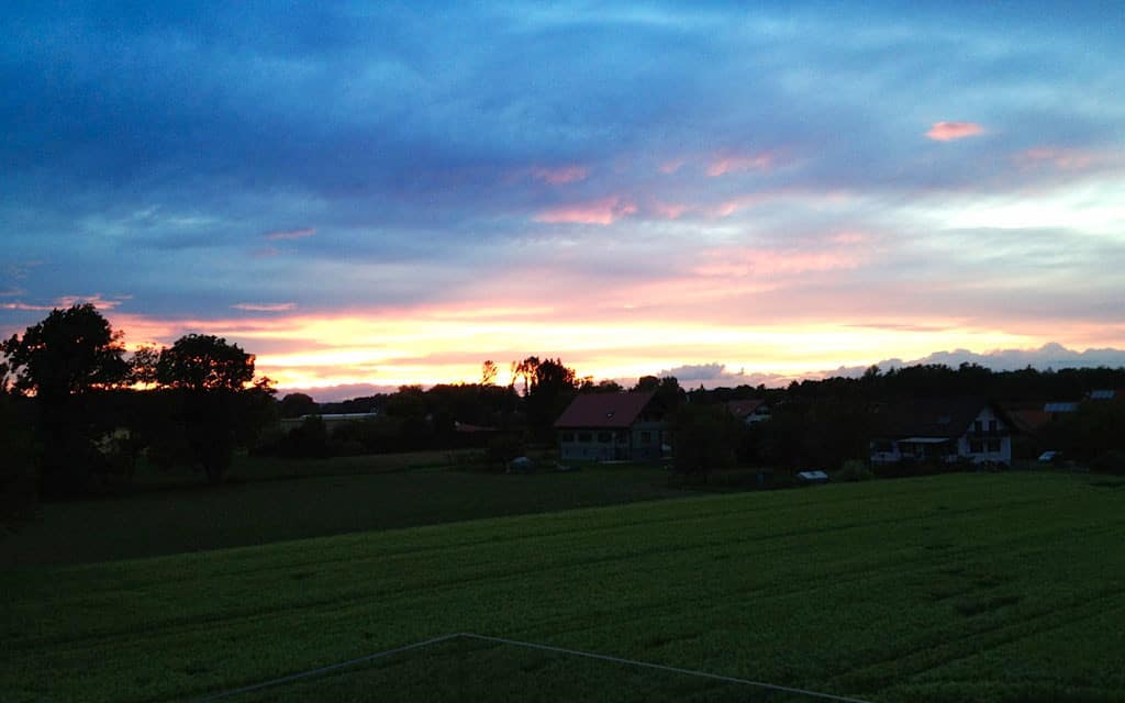 Sunset from classic rooms' balconies